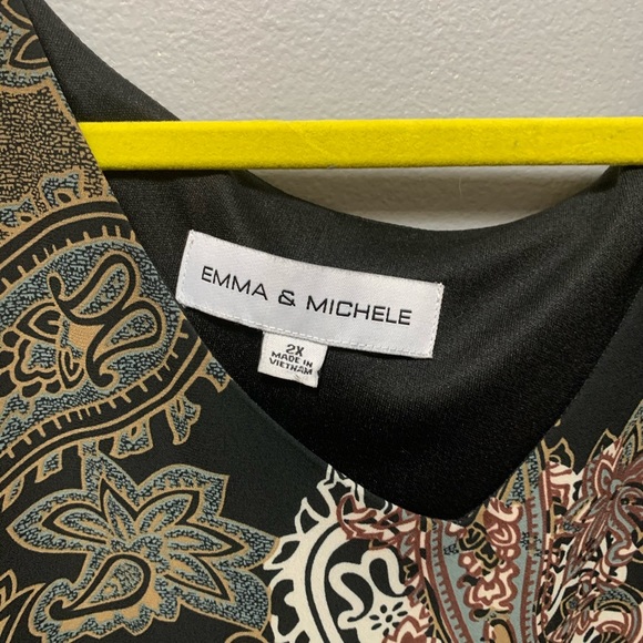 Size 2x paisley print dress - Picture 2 of 4